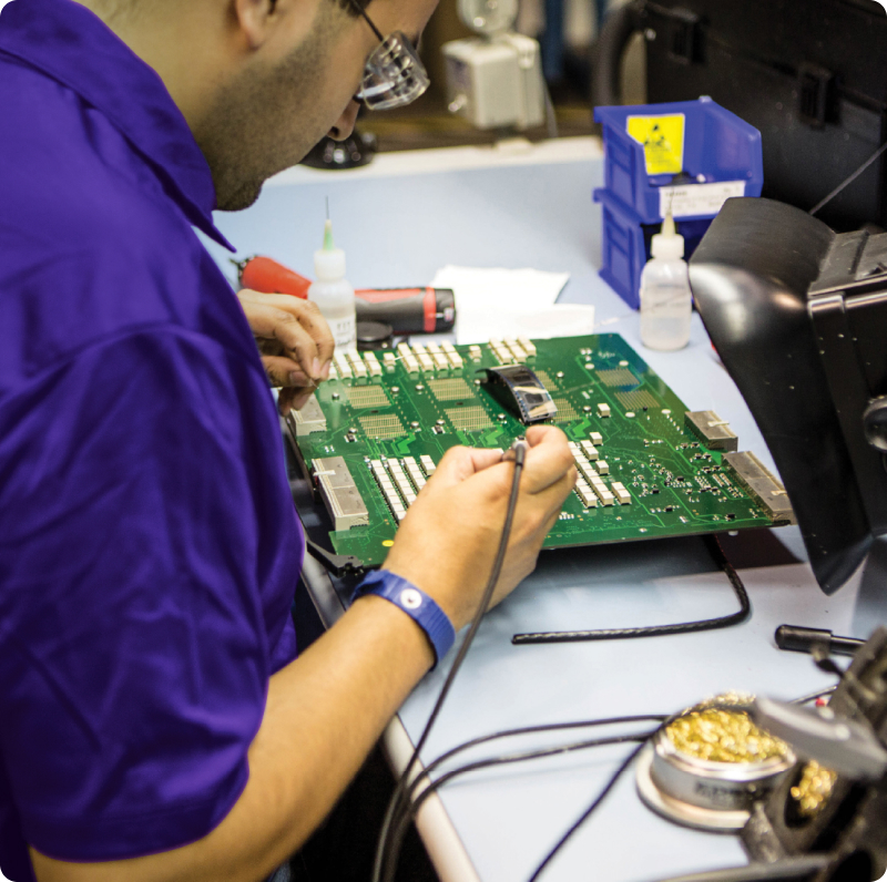 Equipment in Repair Operations Center